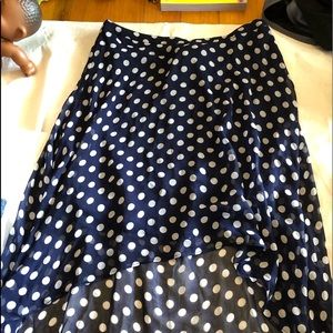 Forever 21 high low P Dot skirt  size med. junior